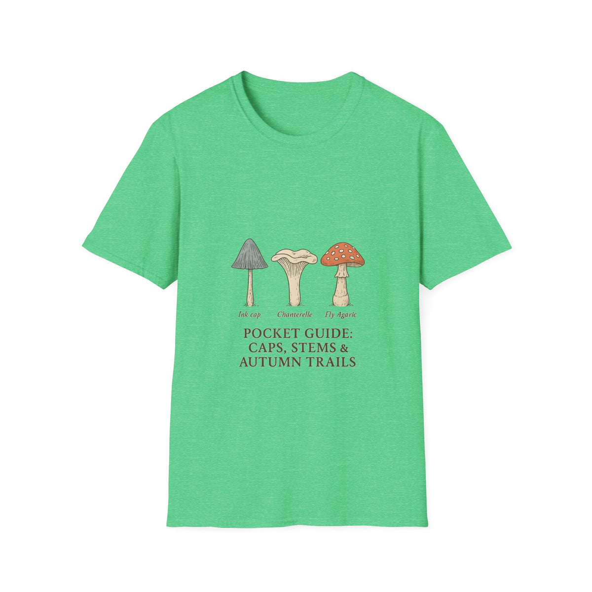 Mushroom Pocket Guide T‑Shirt — Cute Botanical Fungi Illustration - Trending Now - October 2026