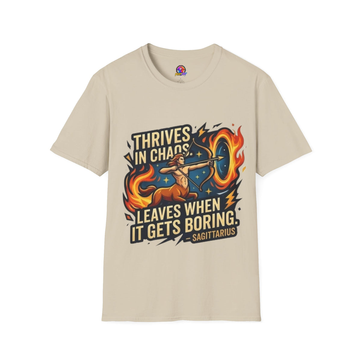 Sagittarius Archer T‑Shirt — "Thrives in Chaos" Zodiac Fire Sign Tee
