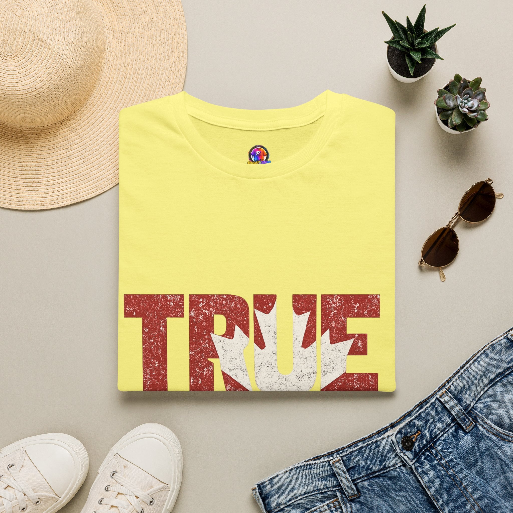 Canada True North Football T-Shirt — Vintage Canadian Leafs Sports Tee
