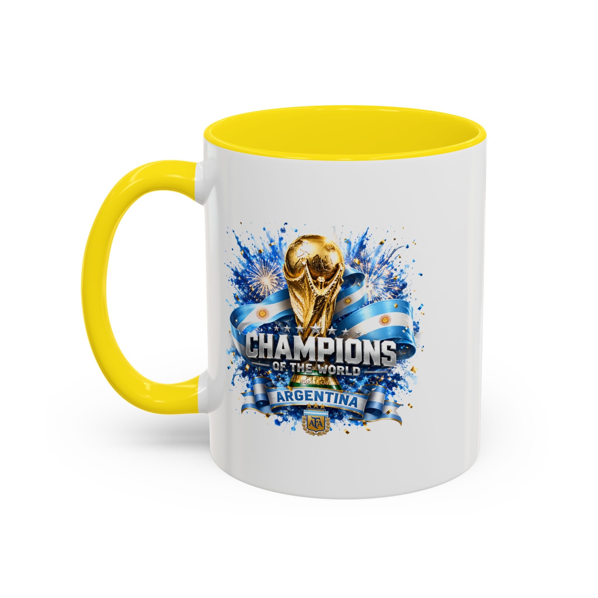 Argentina World Cup Champions Coffee Mug — 'Champions of the World' Accent Mug