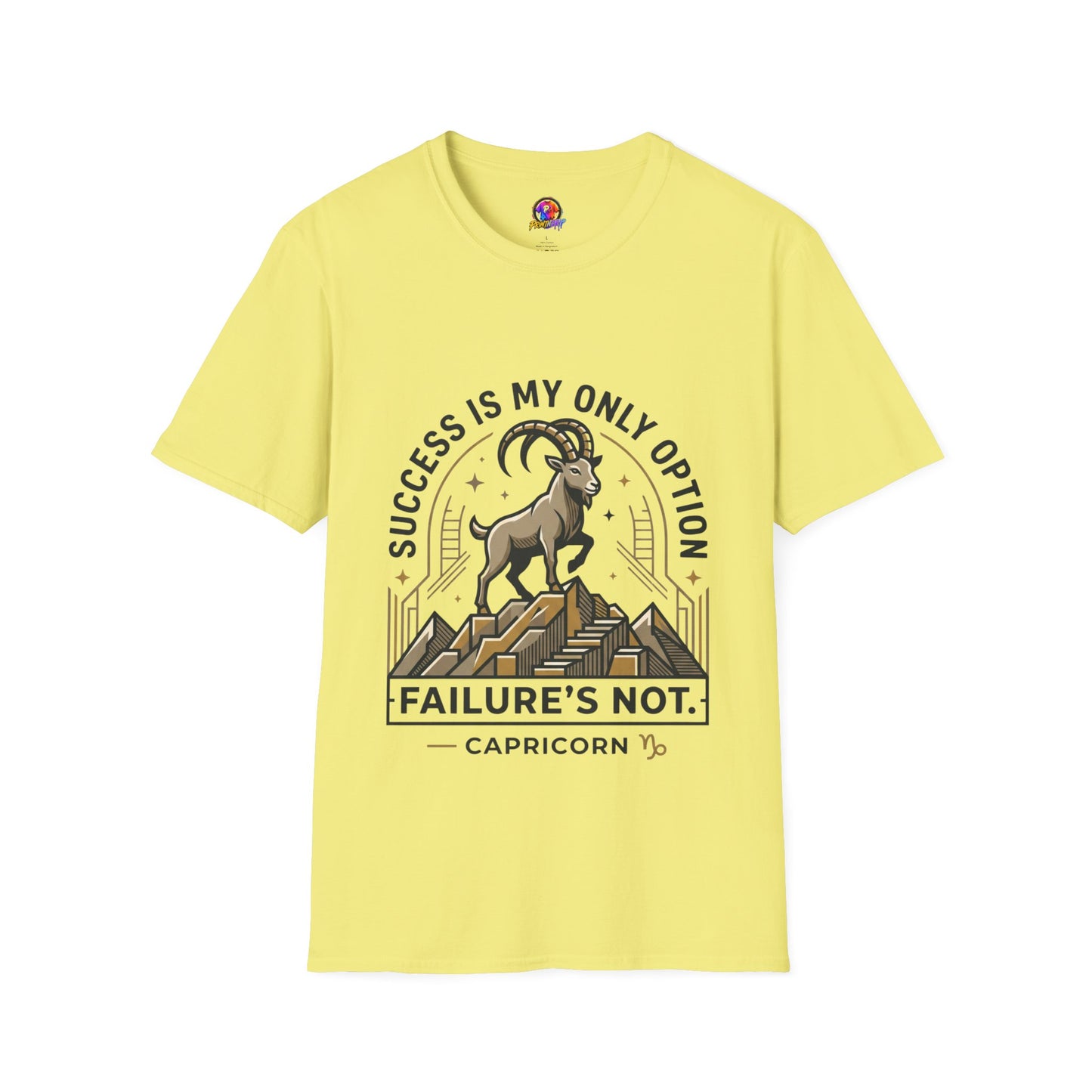 Capricorn Goat T-Shirt — "Success Is My Only Option" Motivational Zodiac Tee
