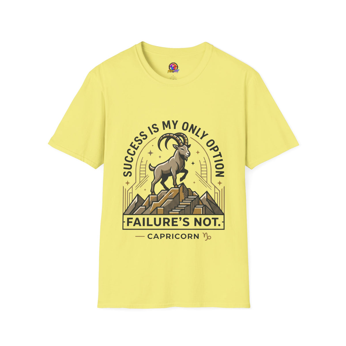 Capricorn Goat T-Shirt — "Success Is My Only Option" Motivational Zodiac Tee