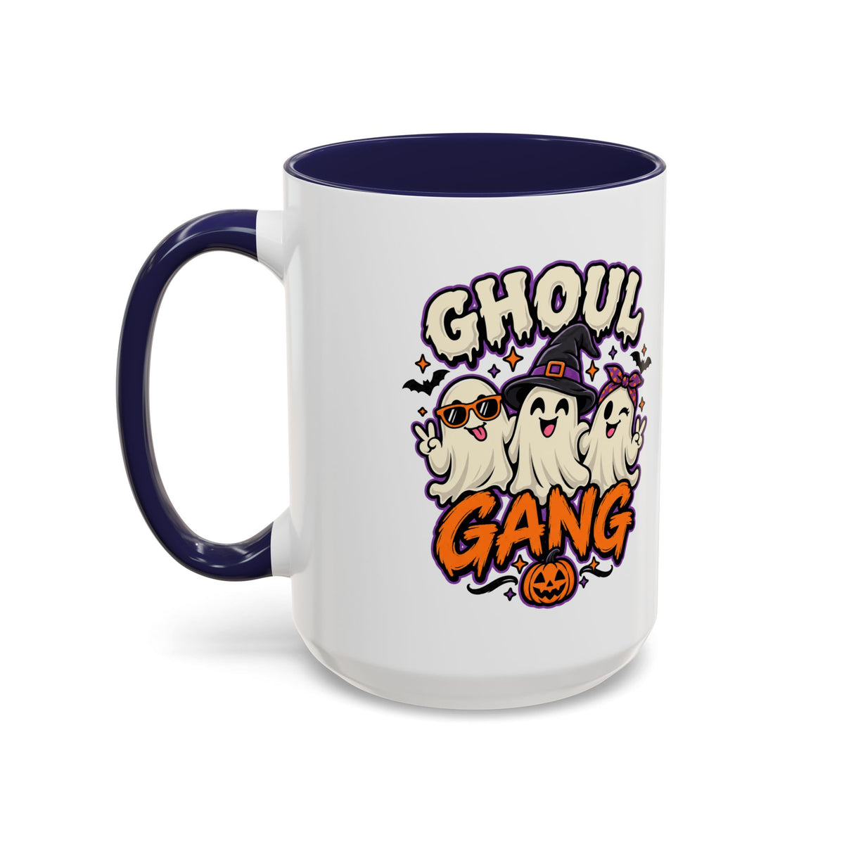 Ghoul Gang Coffee Mug — Cute Halloween Ghosts Accent Mug (11/15oz)