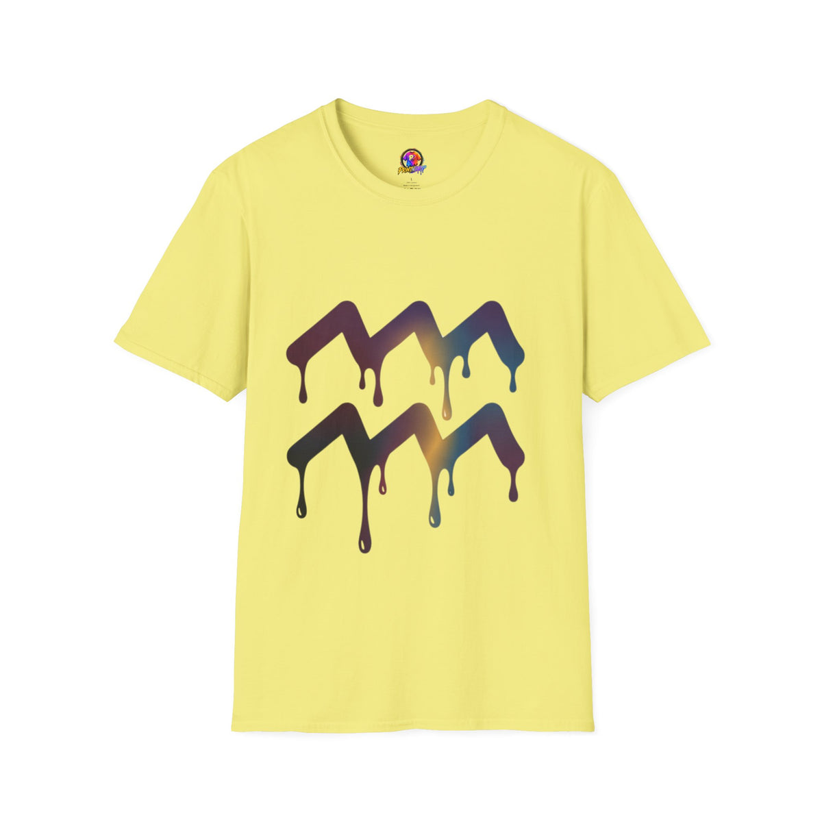 Dripping Mountain Graphic Tee — Vaporwave Sunset T-Shirt