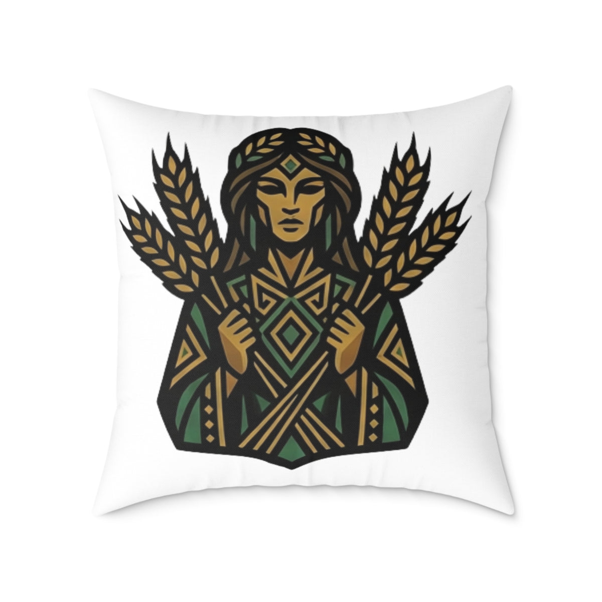 Virgo Zodiac Harvest Astrological Square Poly Canvas Pillow