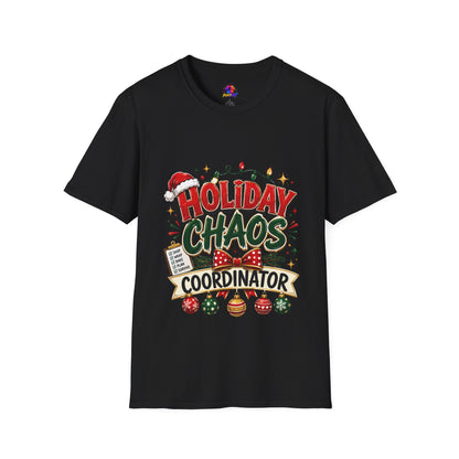Holiday Chaos Coordinator T-Shirt — Funny Christmas Crew Tee