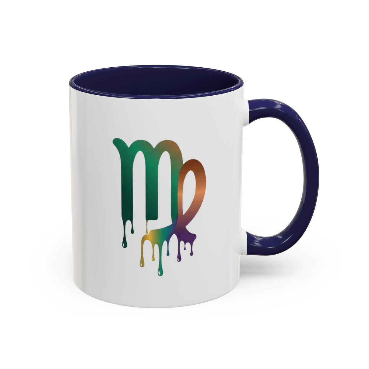 Virgo Zodiac Virgo Drip Accent Coffee Mug — Colorful Zodiac Astrology Gift
