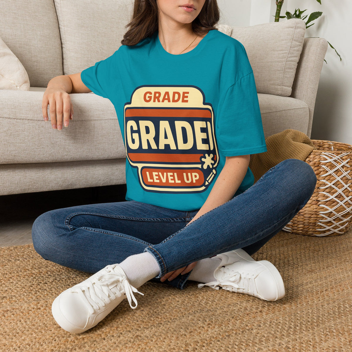 Grade Up Retro Badge T‑Shirt — "GRADE! LEVEL UP" Gamer Teacher Gift - Trending Now - August 2026