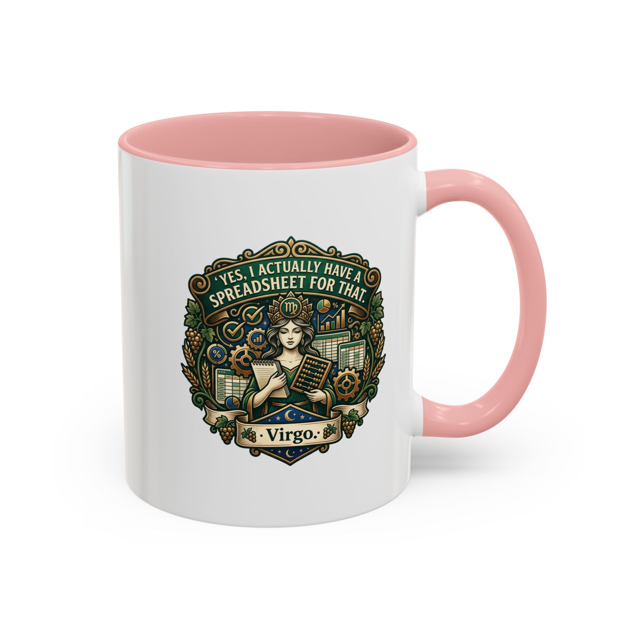 Virgo Coffee Mug - "Yes, I Actually Have a Spreadsheet for That" Accent Mug (11/15oz)