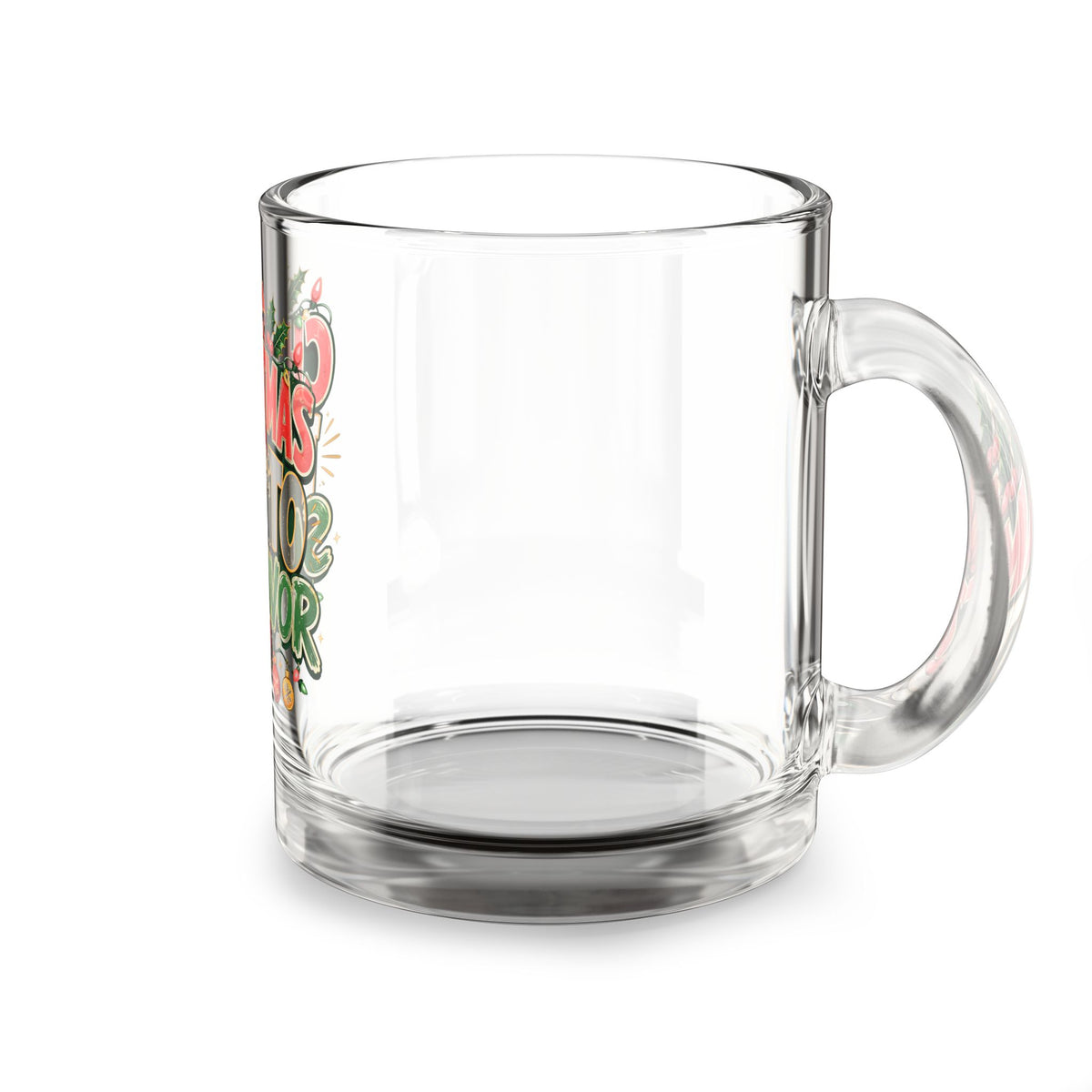 Christmas Glass Mug 10 oz Christmas Photo Survivor Glass Mug – 10oz Holiday Camera Lover Gift
