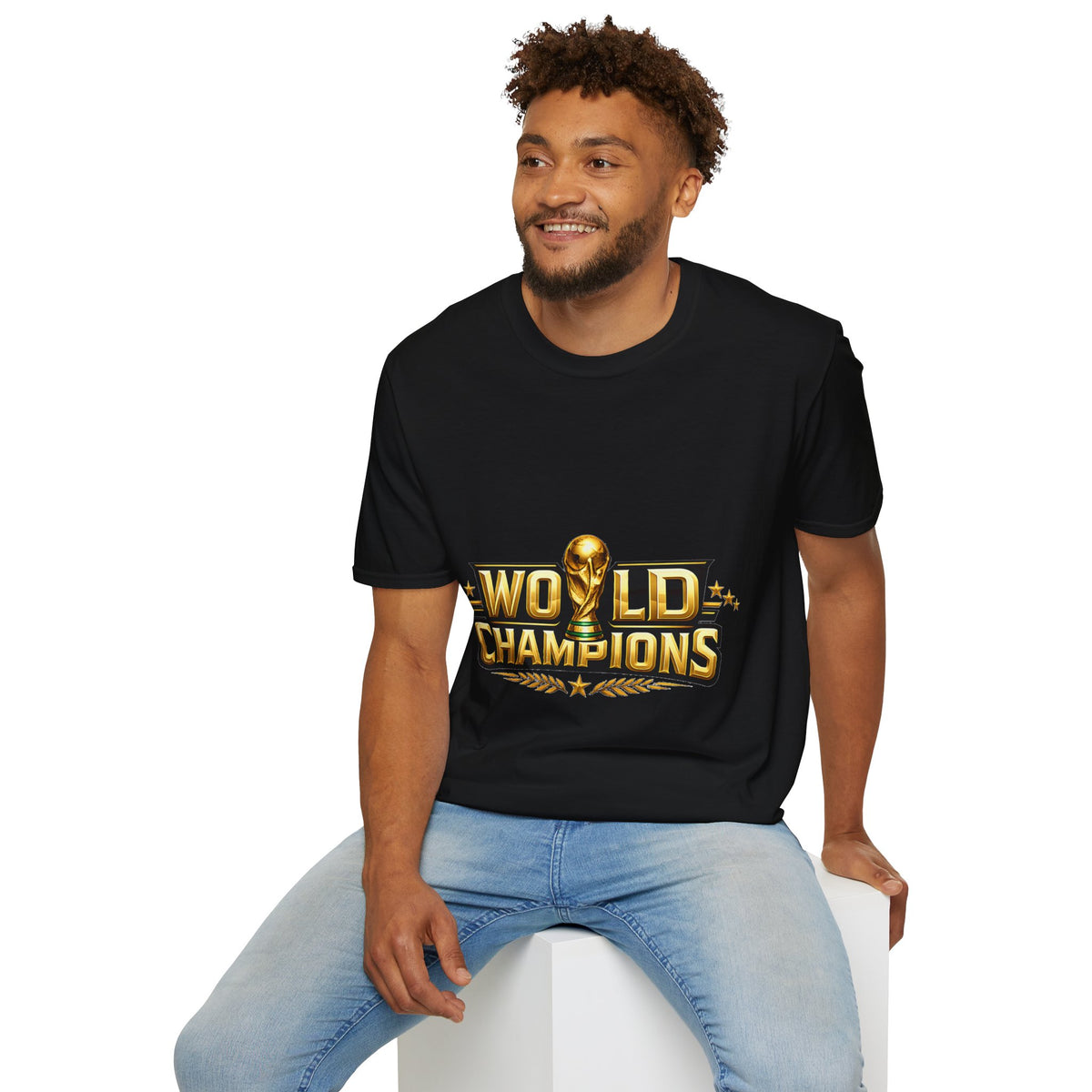 World Champions T-Shirt — Gold Trophy Sports Tee
