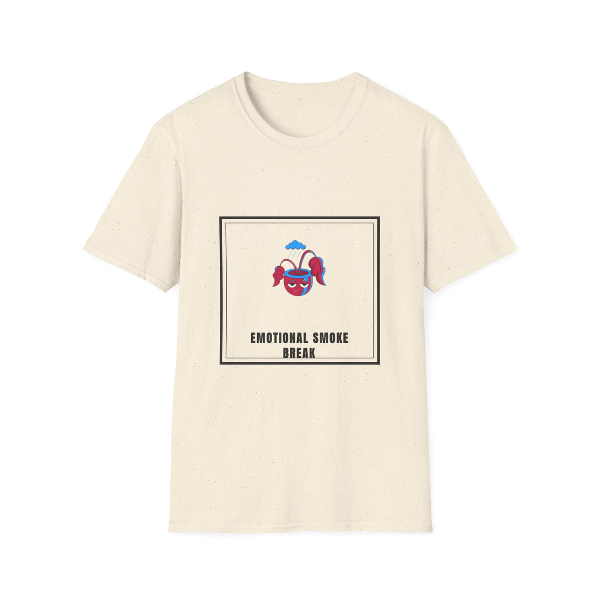 Emotional Smoke Break T-Shirt — Cute Cartoon Cloud & Headphones Graphic Tee - Trending Now - September 2026