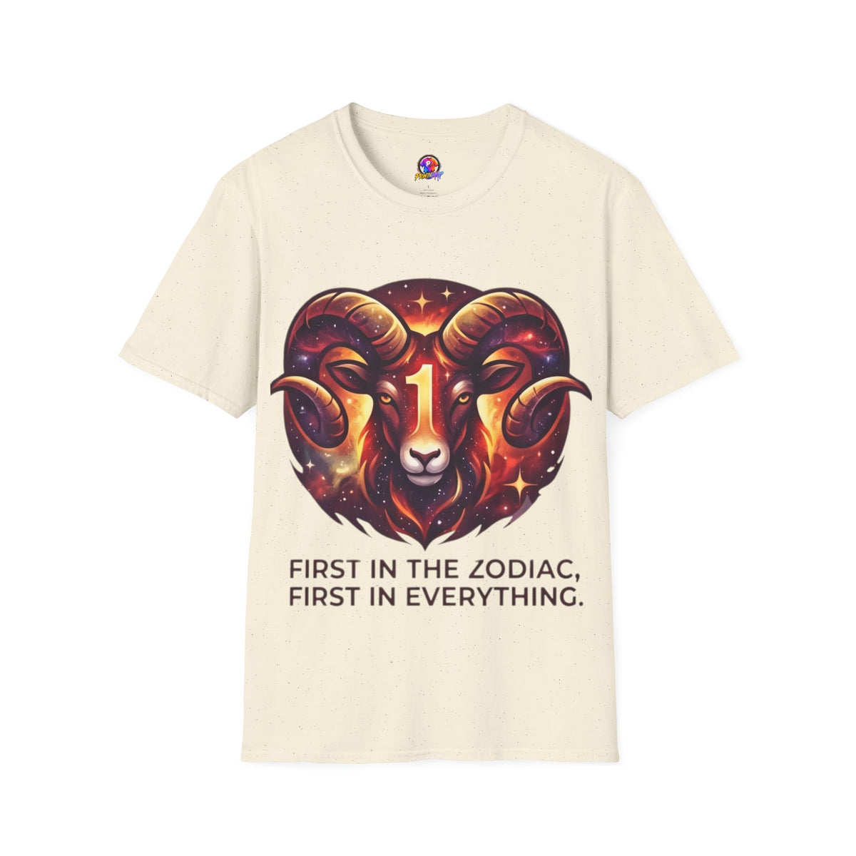 Aries Zodiac Ram Graphic T-Shirt — 'First in the Zodiac' Astrology Tee