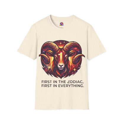 Aries Zodiac Ram Graphic T-Shirt — 'First in the Zodiac' Astrology Tee