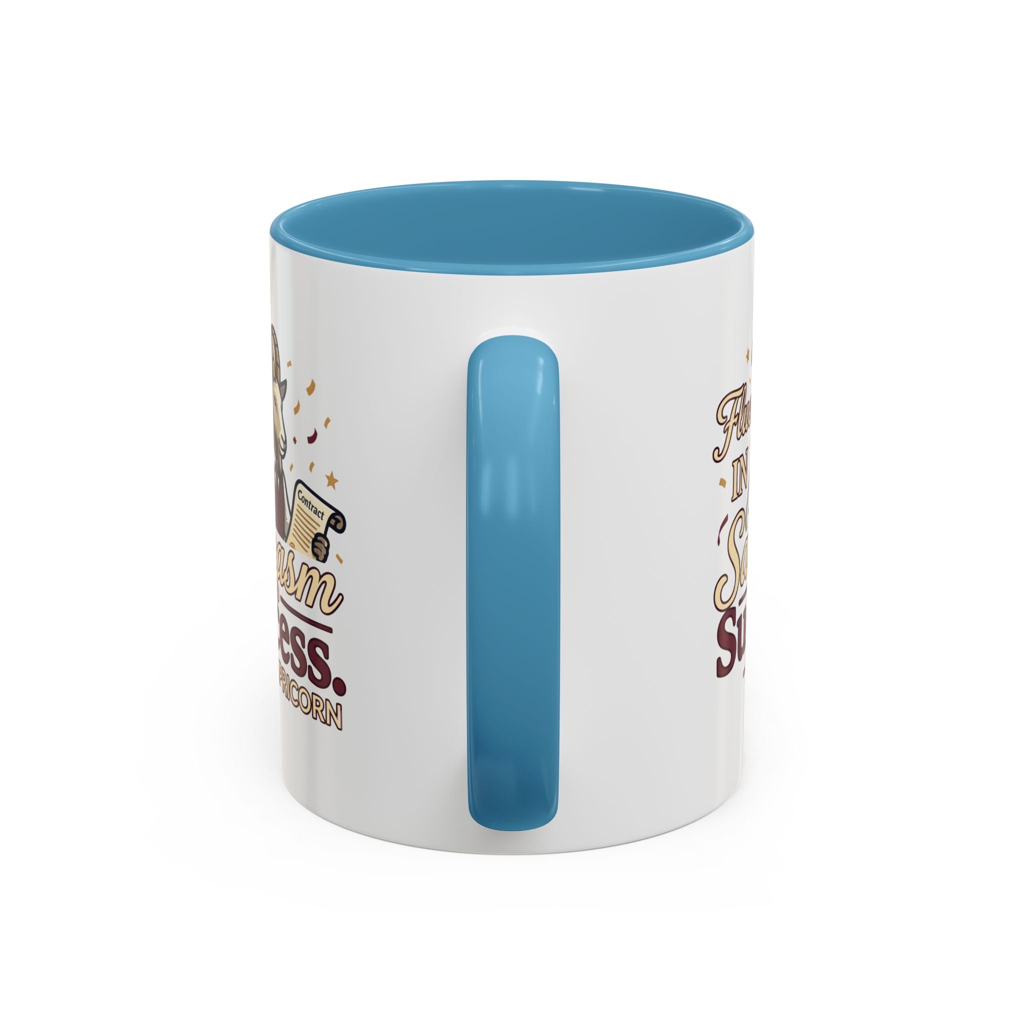 Capricorn Coffee Mug — "Fluent in Sarcasm and Success" Accent Mug