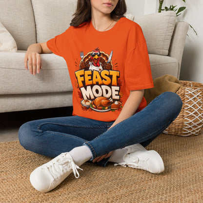 Feast Mode T-Shirt — Funny Thanksgiving Turkey Graphic Tee