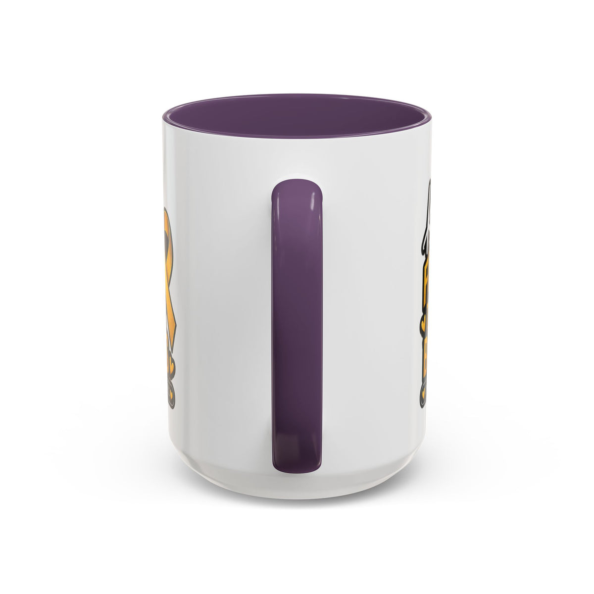 Childhood Cancer Awareness Accent Coffee Mug - "Kids Fight the Toughest Battles" (11/15oz)