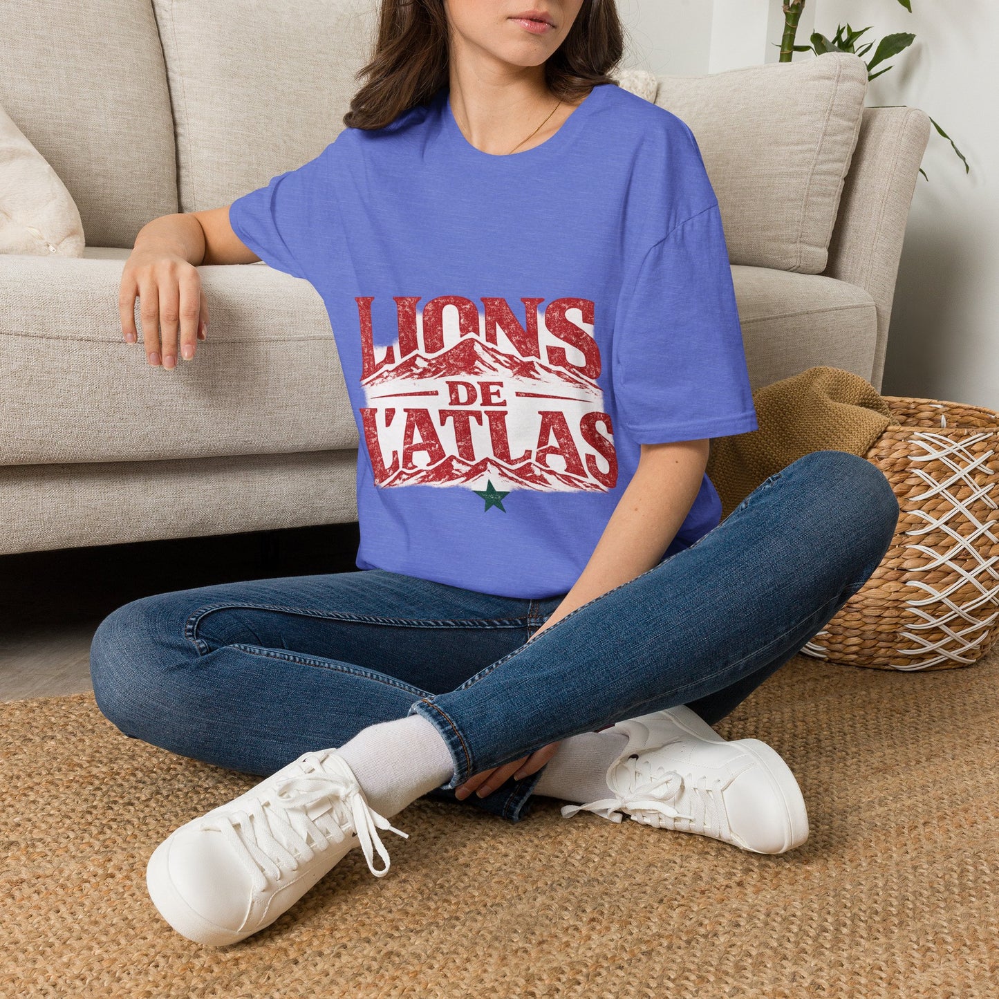 Morocco Lions de Atlas T-Shirt — Vintage Moroccan Atlas Mountain Graphic Tee