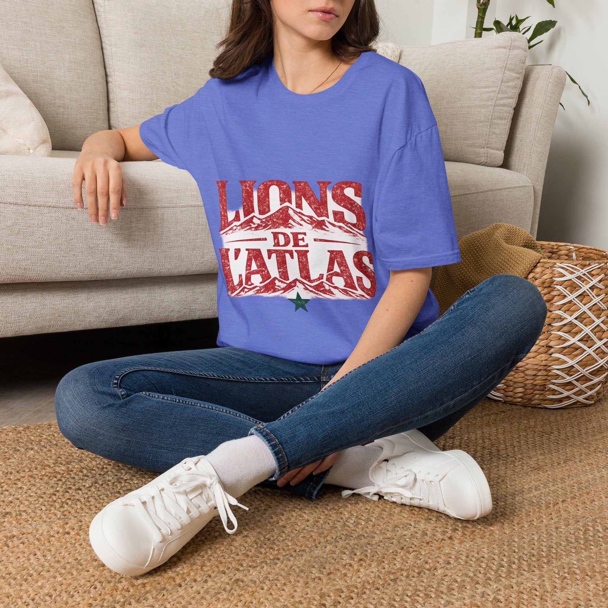 Morocco Lions de Atlas T-Shirt — Vintage Moroccan Atlas Mountain Graphic Tee