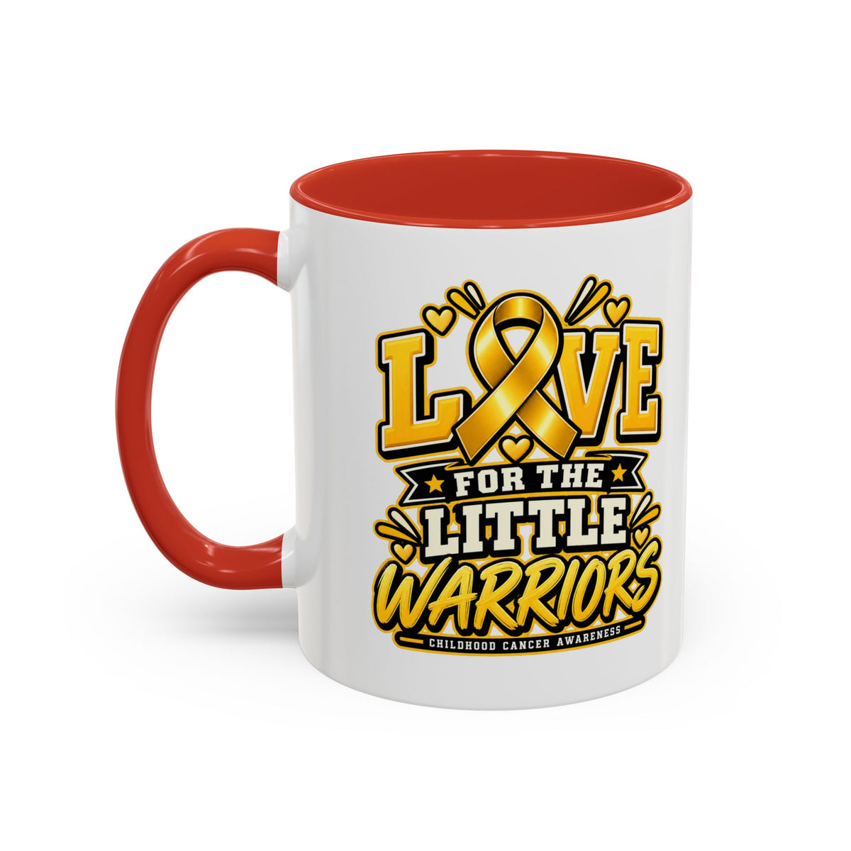 Coffee Mug — "Love for the Little Warriors" Childhood Cancer Awareness Accent Mug