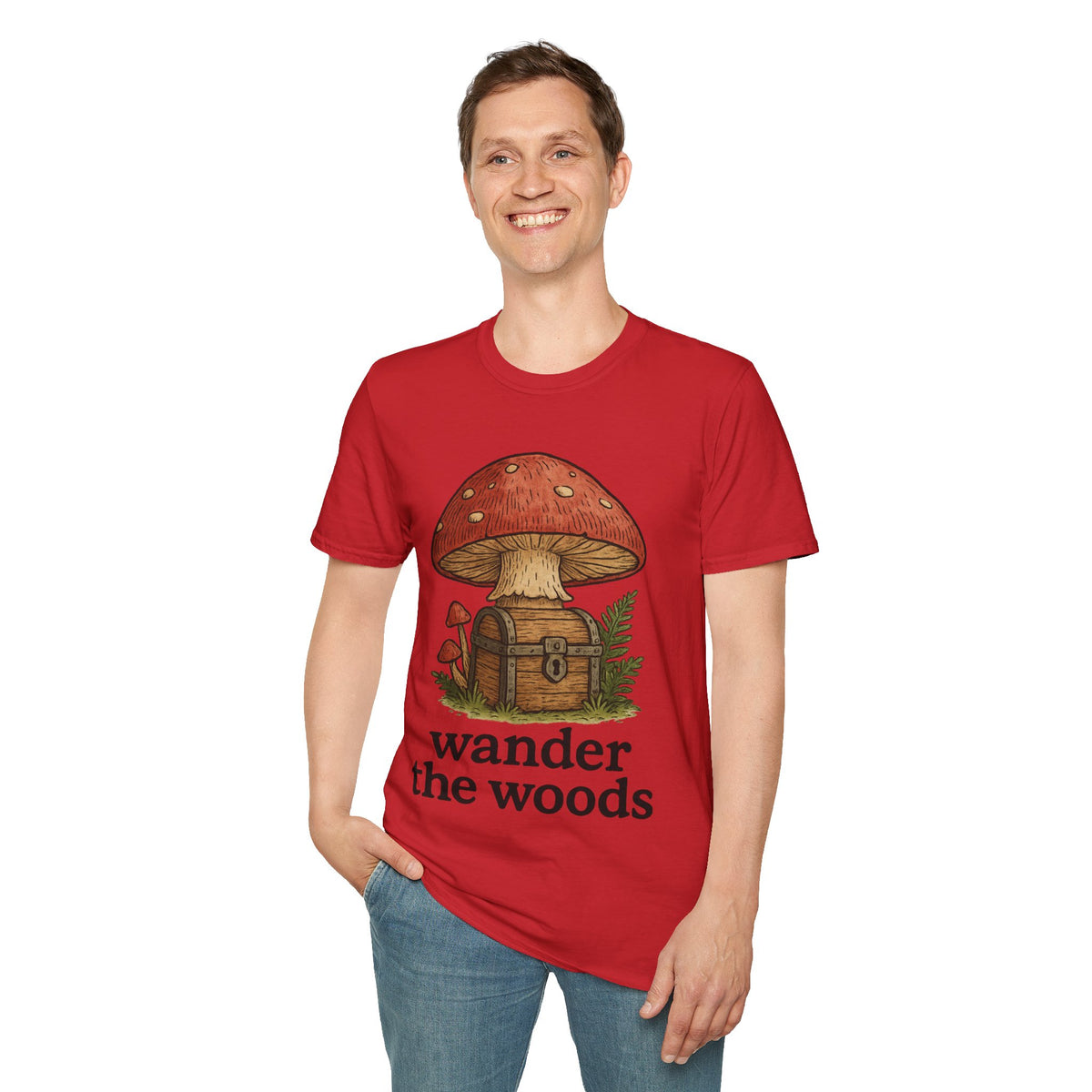 Mushroom Fairy Door T-Shirt — Whimsical Red Toadstool Graphic Tee - Trending Now - September 2026