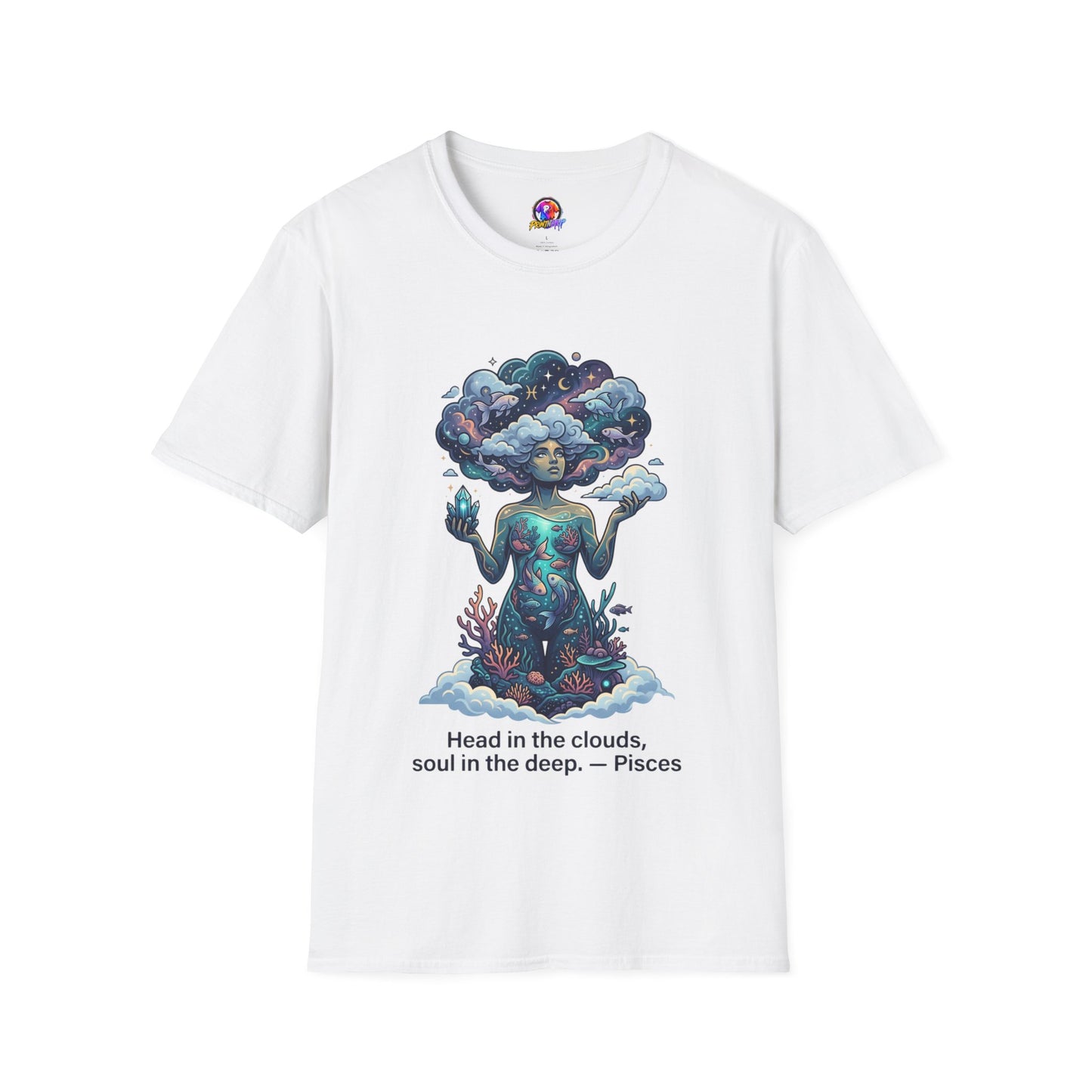 Dreamscape Goddess T-Shirt — 'Head in the Clouds' Surreal Art Tee