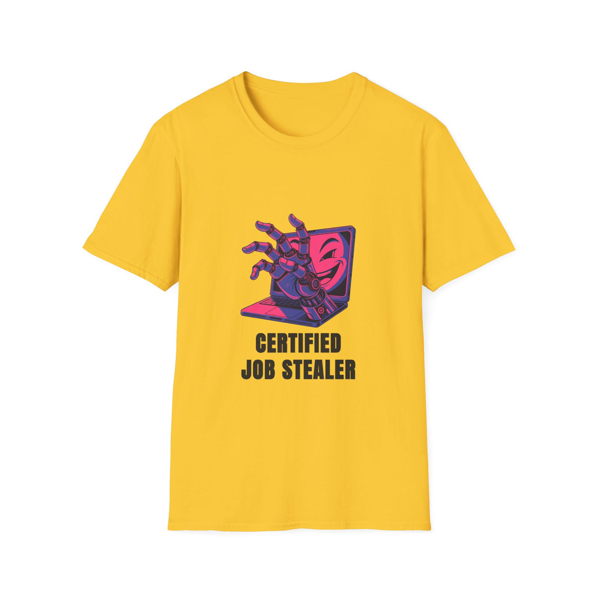 Certified Job Stealer T-Shirt — Retro Cyber Hand Graphic Tee - Trending Now - August 2026