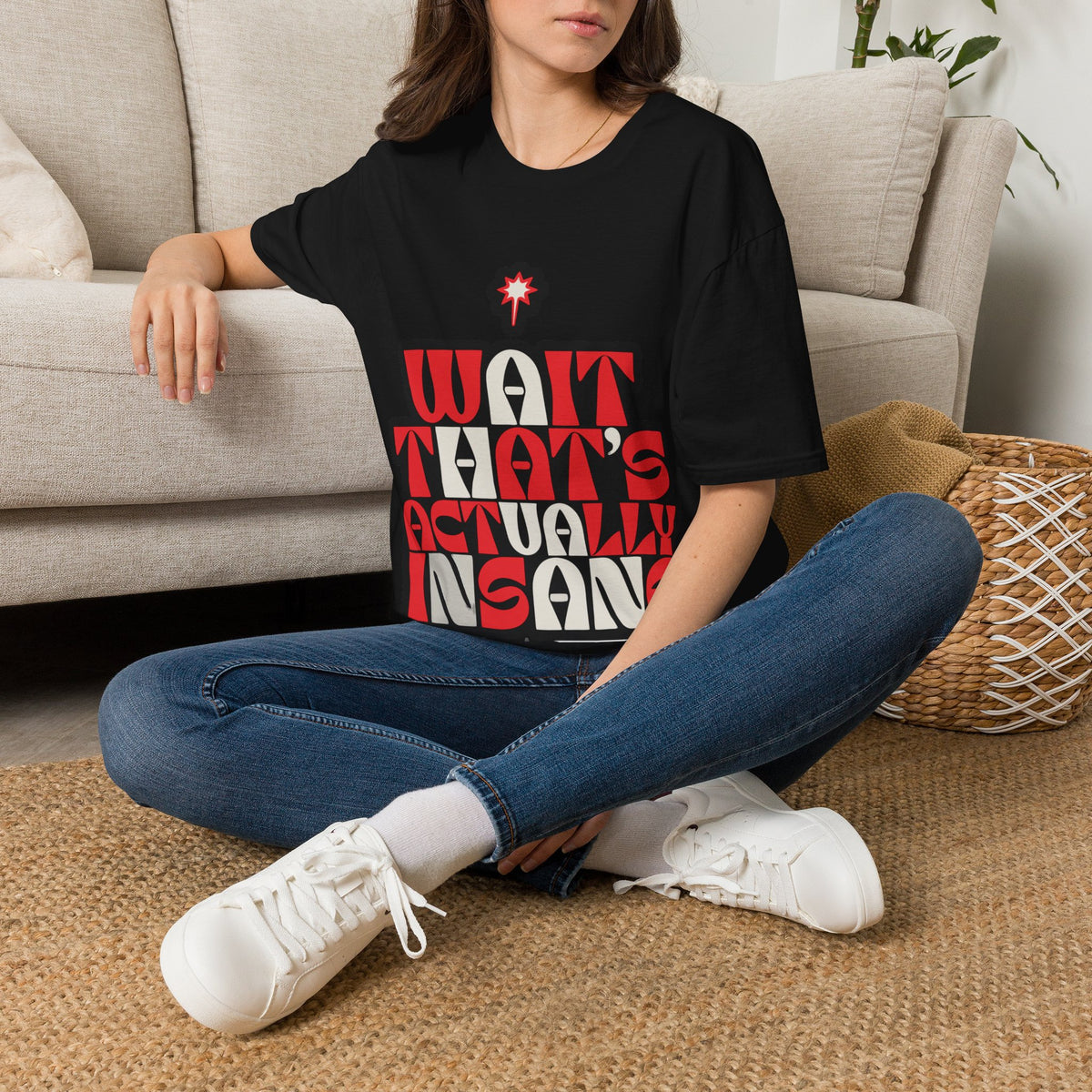 "Wait That's Actually Insane" Retro Red Typography Graphic Tee - Trending Now - September 2026