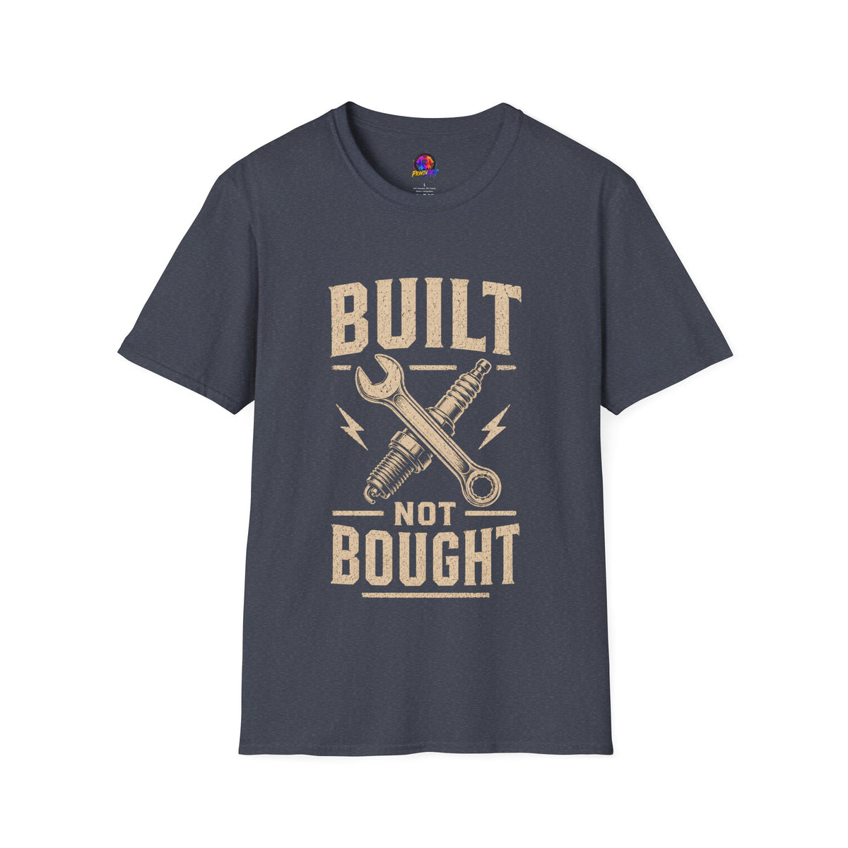 Built Not Bought T-Shirt — Vintage Mechanic DIY Garage Tee