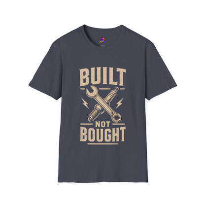 Built Not Bought T-Shirt — Vintage Mechanic DIY Garage Tee