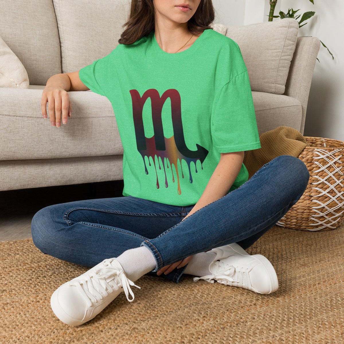 Scorpio Drip Symbol T-Shirt — Zodiac Scorpion Astrology Tee