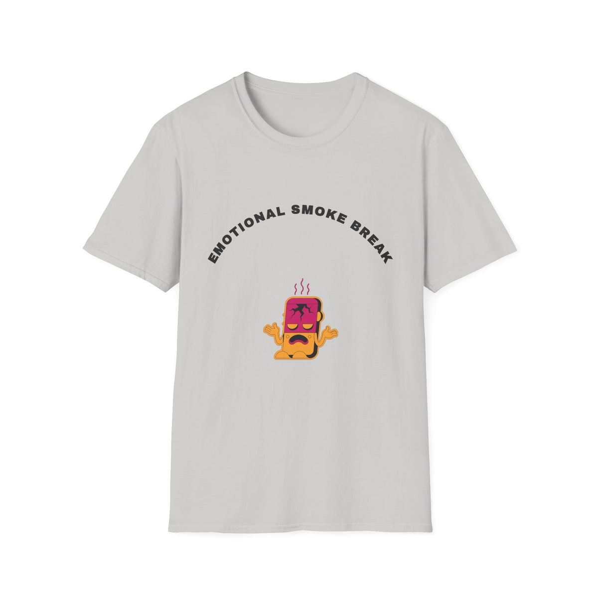T-Shirt — “Emotional Smoke Break” Funny Cartoon Cigarette Character Tee - Trending Now - September 2026