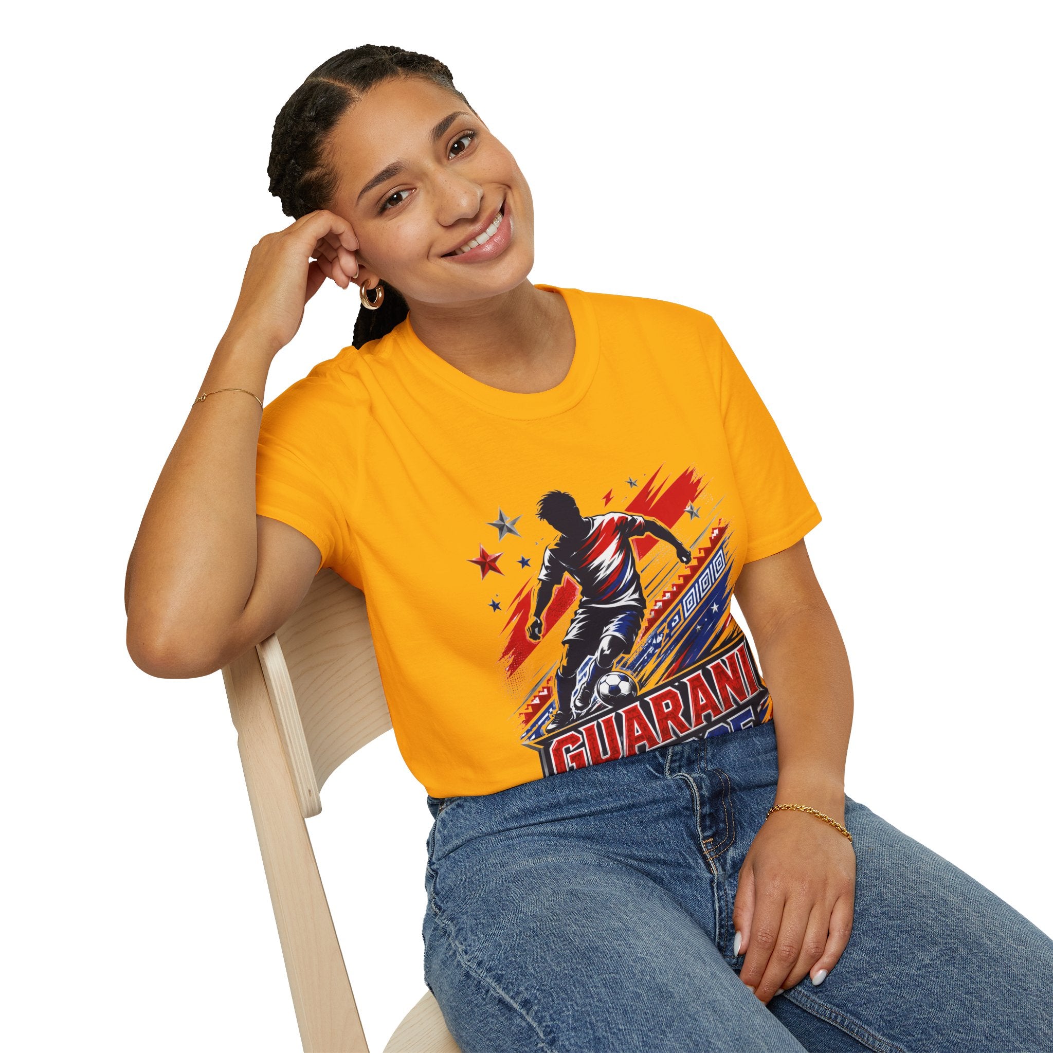 Paraguay Guarani Force Soccer T-Shirt — Red, White & Blue Futbol Fan Tee