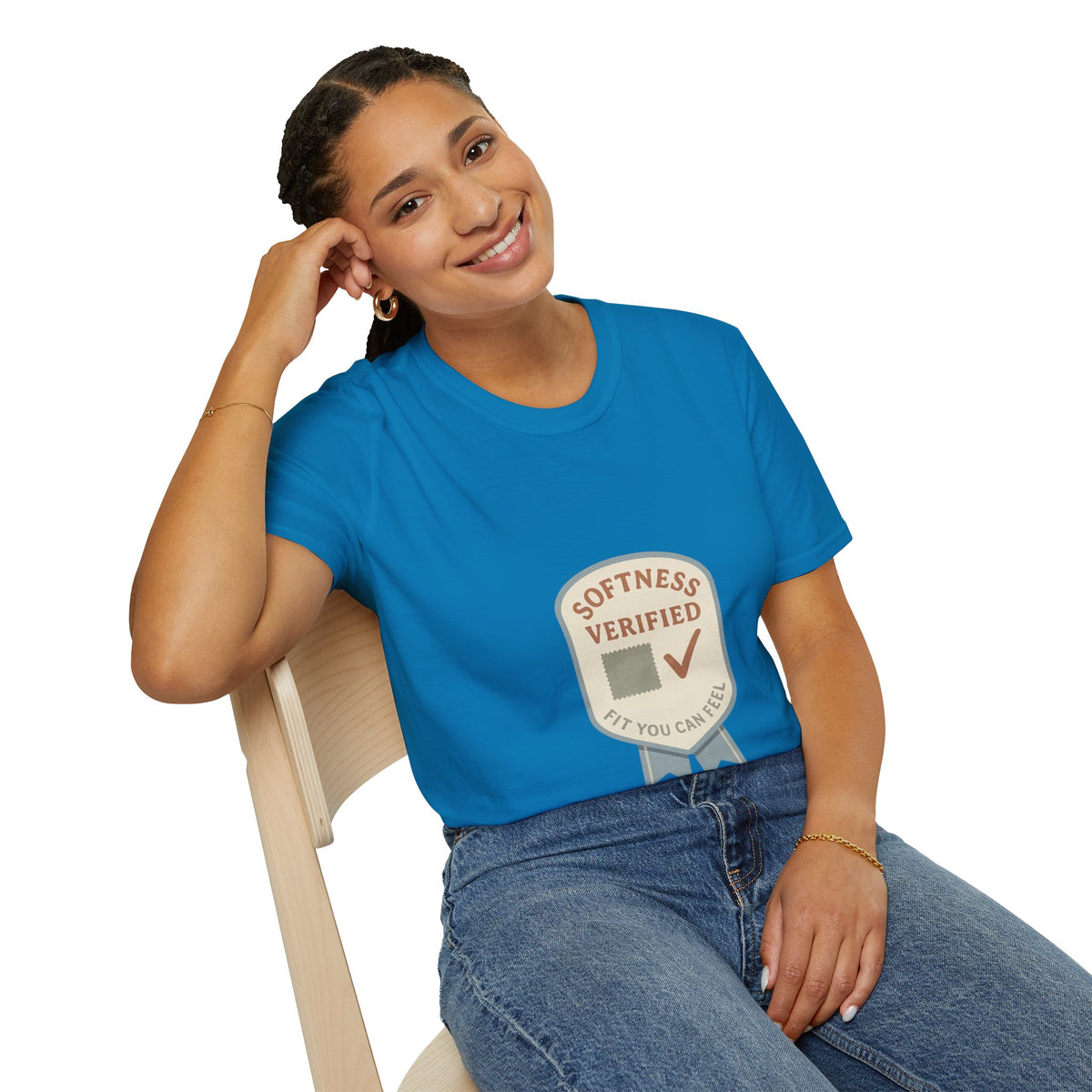 Softness Verified Badge T-Shirt — Cozy Comfort Graphic Tee - Trending Now - October 2026