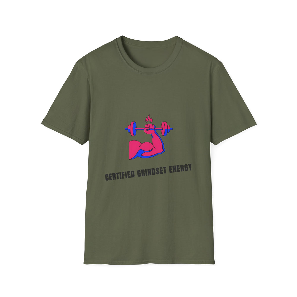 Certified Grindset Energy T-Shirt — Flame Dumbbell Fitness Tee - Trending Now - September 2026