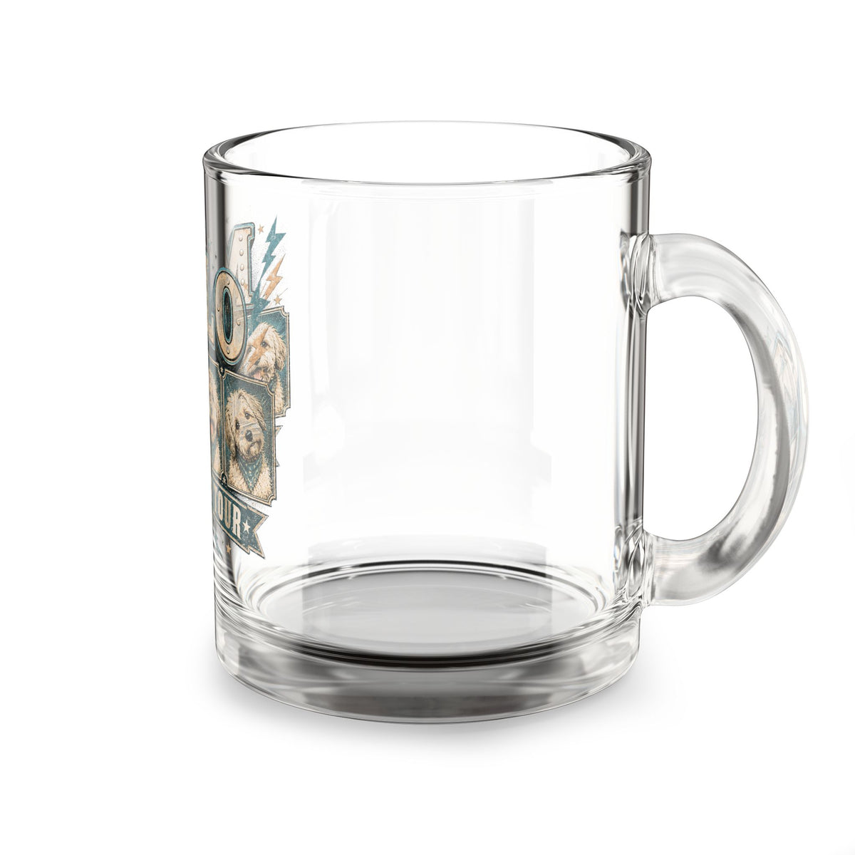 Milo "Good Boy Tour" Glass Mug — 10oz Dog Lover Coffee Cup Milo Bailey Dog Dad Mom  Glass Mug 10 oz