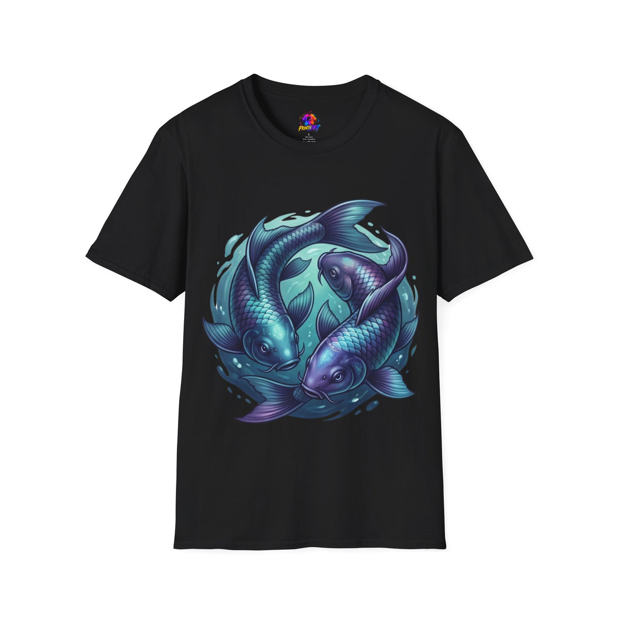 Pisces Zodiac Koi Fish Tee — Yin Yang Aquatic Graphic T-Shirt
