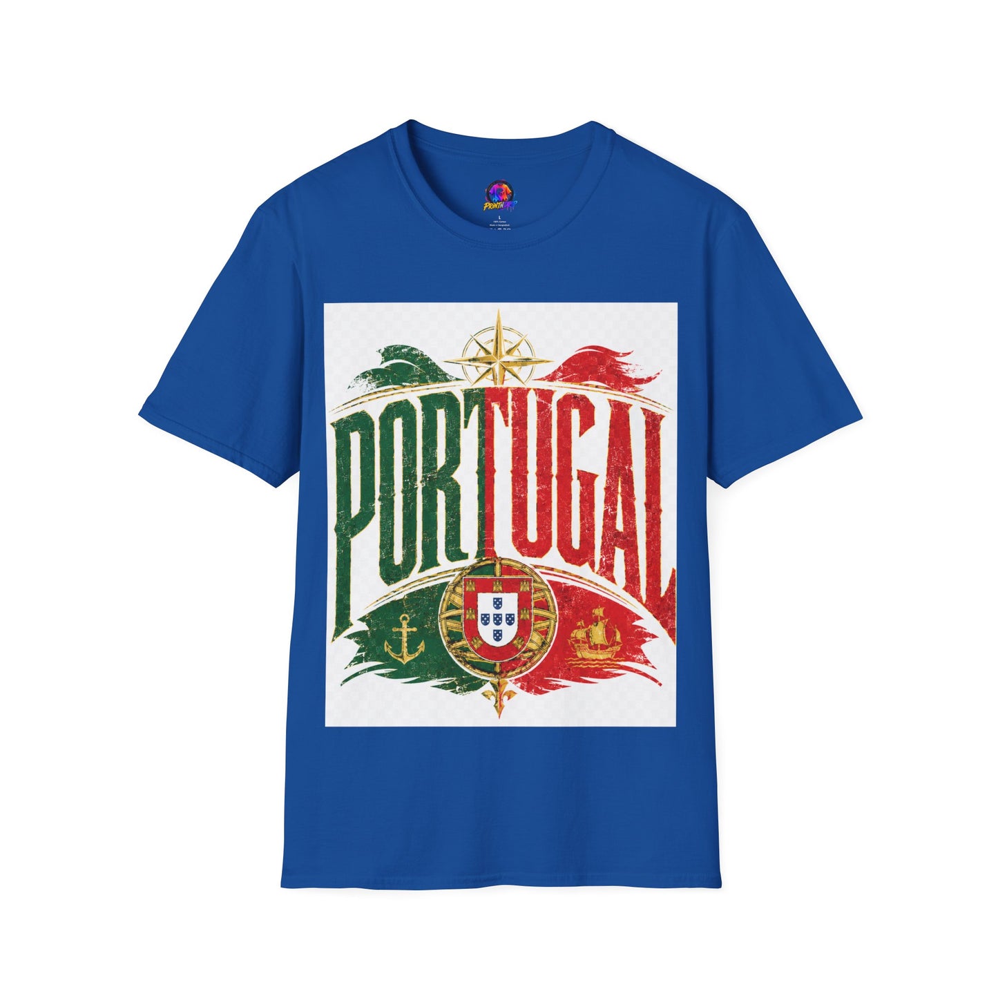 Portugal Vintage Compass T-Shirt — Retro Portuguese Flag Travel Tee