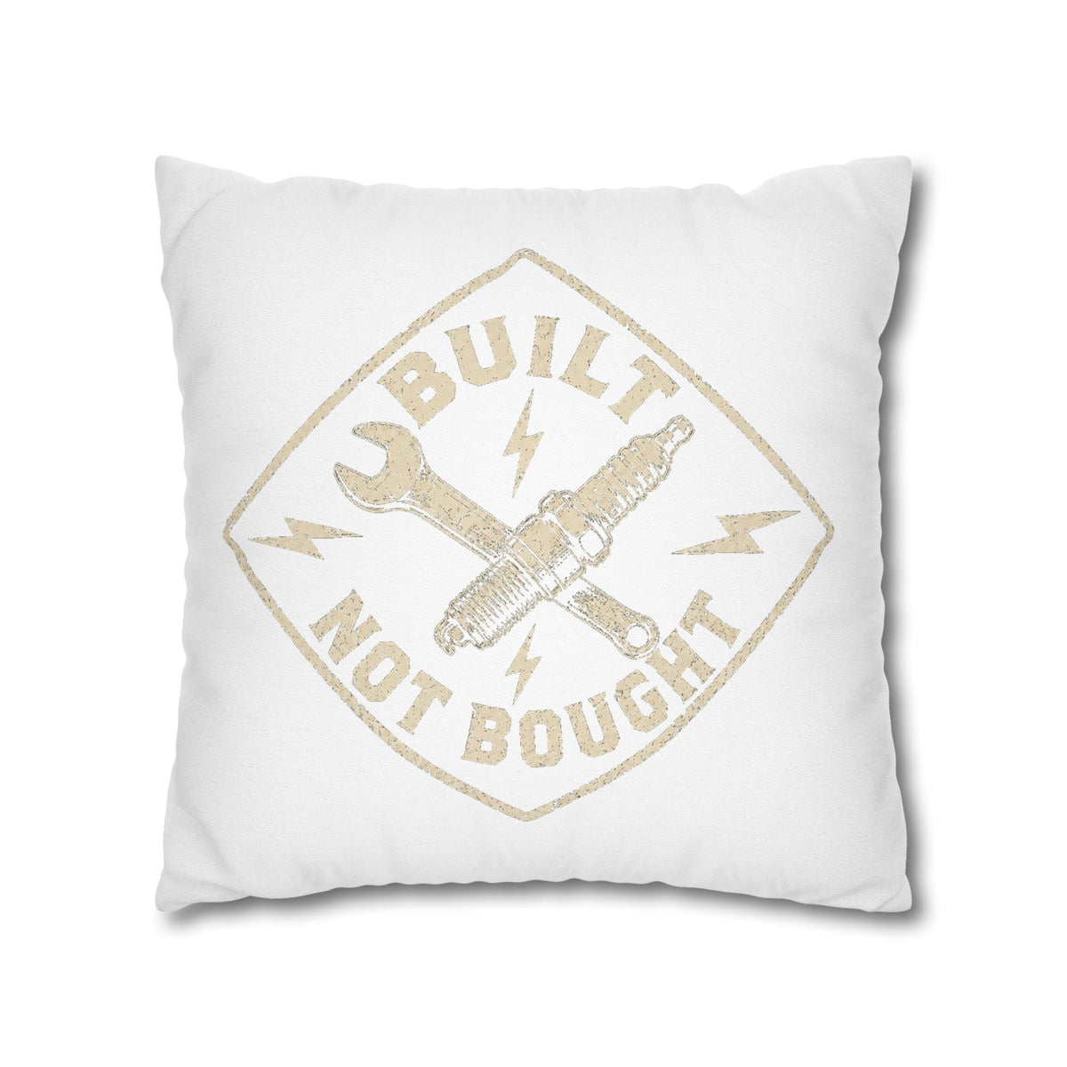 Built Not Bought Decorative Pillowcase Milo Bailey Dog Dad Mom — Mechanic & Auto Enthusiast Throw Pillow Cover