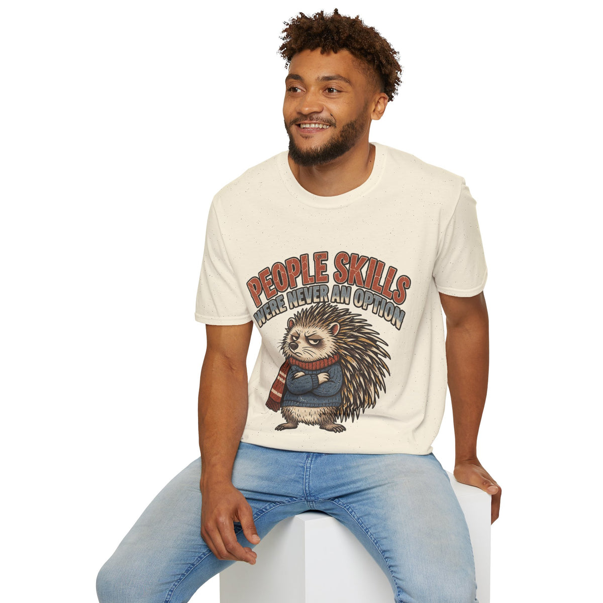 People Skills Were Never An Option T-Shirt — Funny Introvert Porcupine Graphic Tee