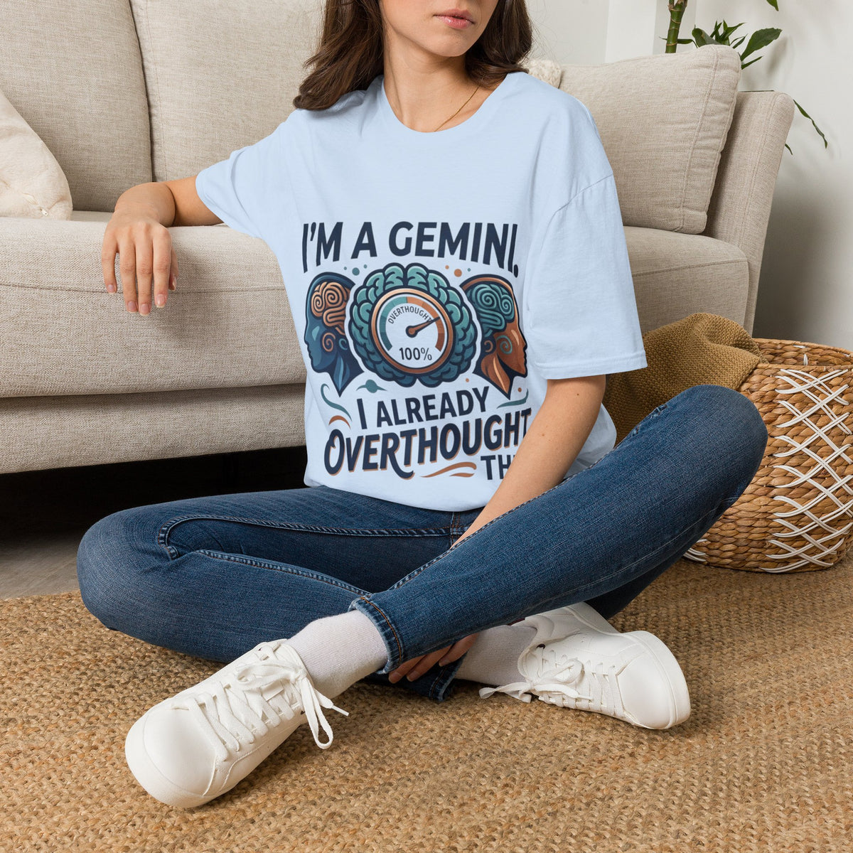 I’m A Gemini T-Shirt – “I Already Overthought It” Zodiac Tee