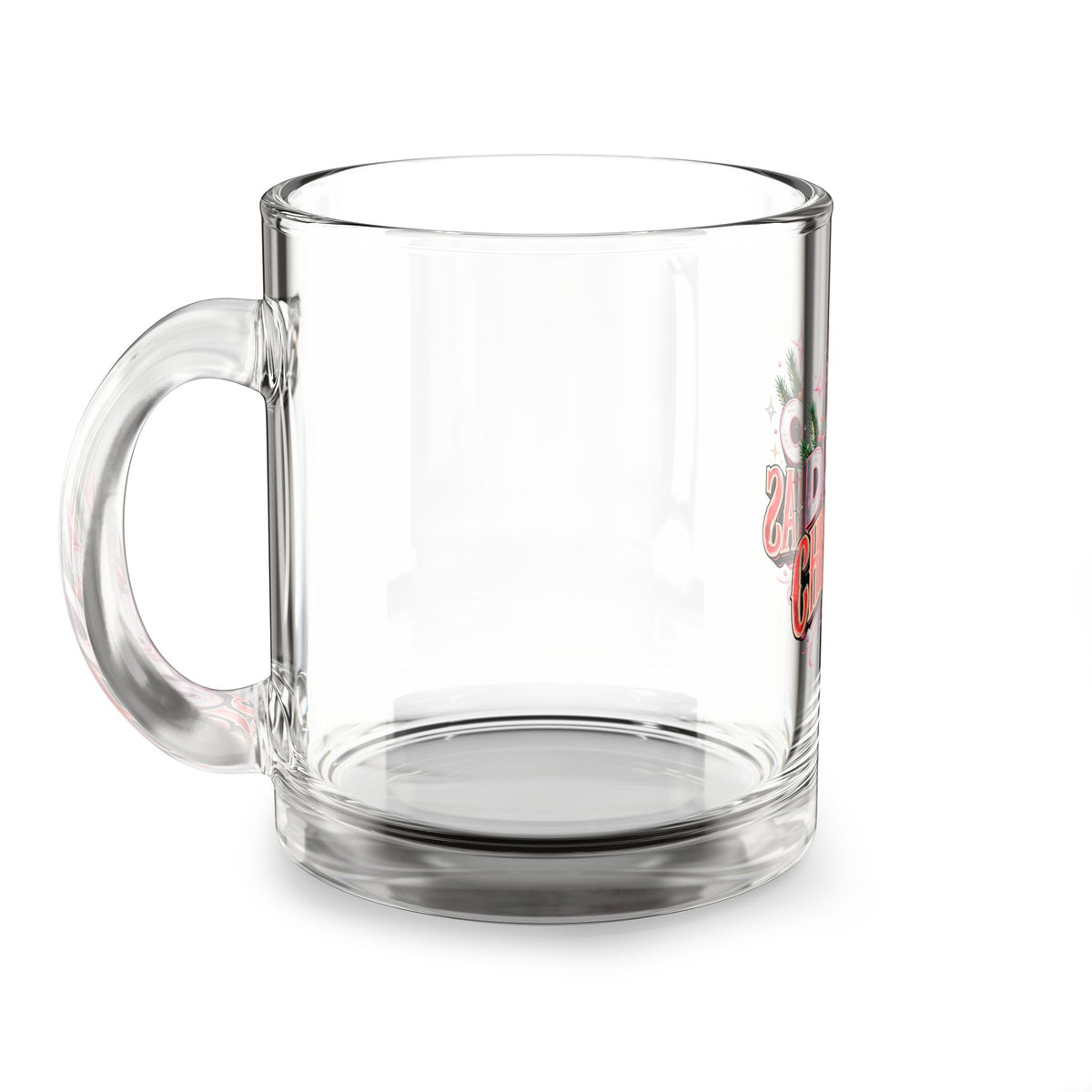 Christmas Glass Mug 10 oz Disco Christmas Glass Mug — 10oz Festive Holiday Drinkware