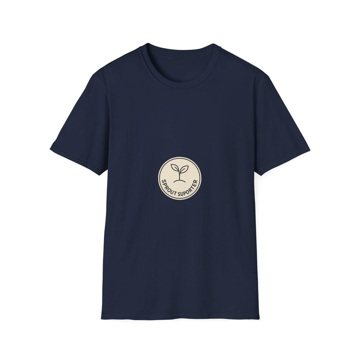 "Sprout Supporter" Retro Circular Emblem Tee - Cute Minimalist Houseplant Plant Parent White T-Shirt - Trending Now - September 2026