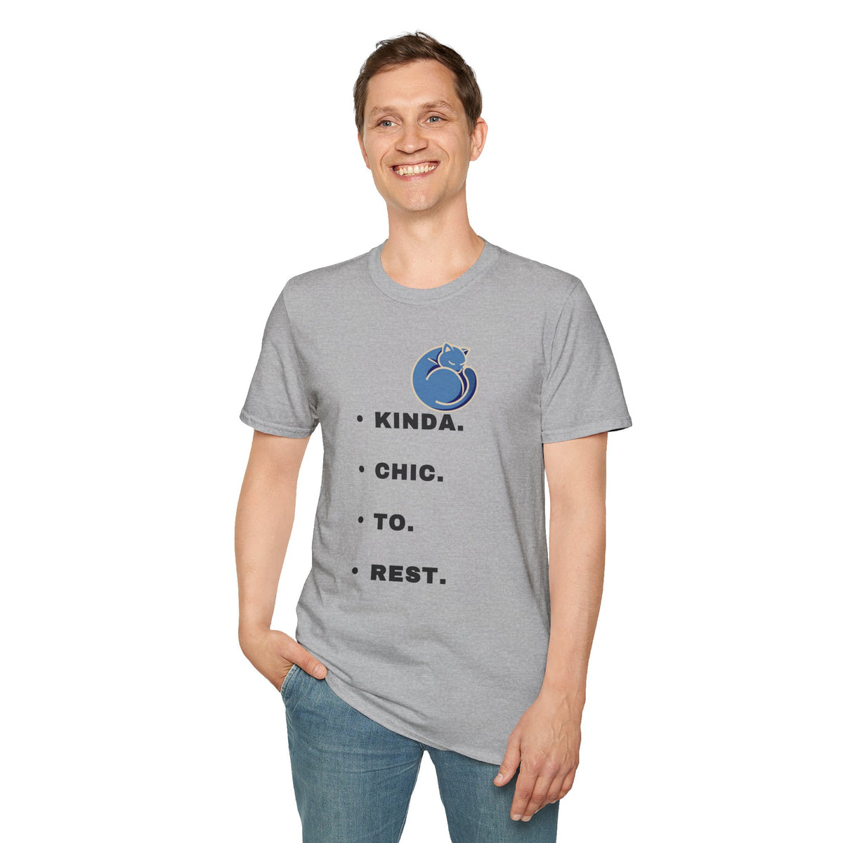 T-Shirt — "Kinda. Chill. To. Rest." Cat Graphic Relaxed Tee - Trending Now - September 2026