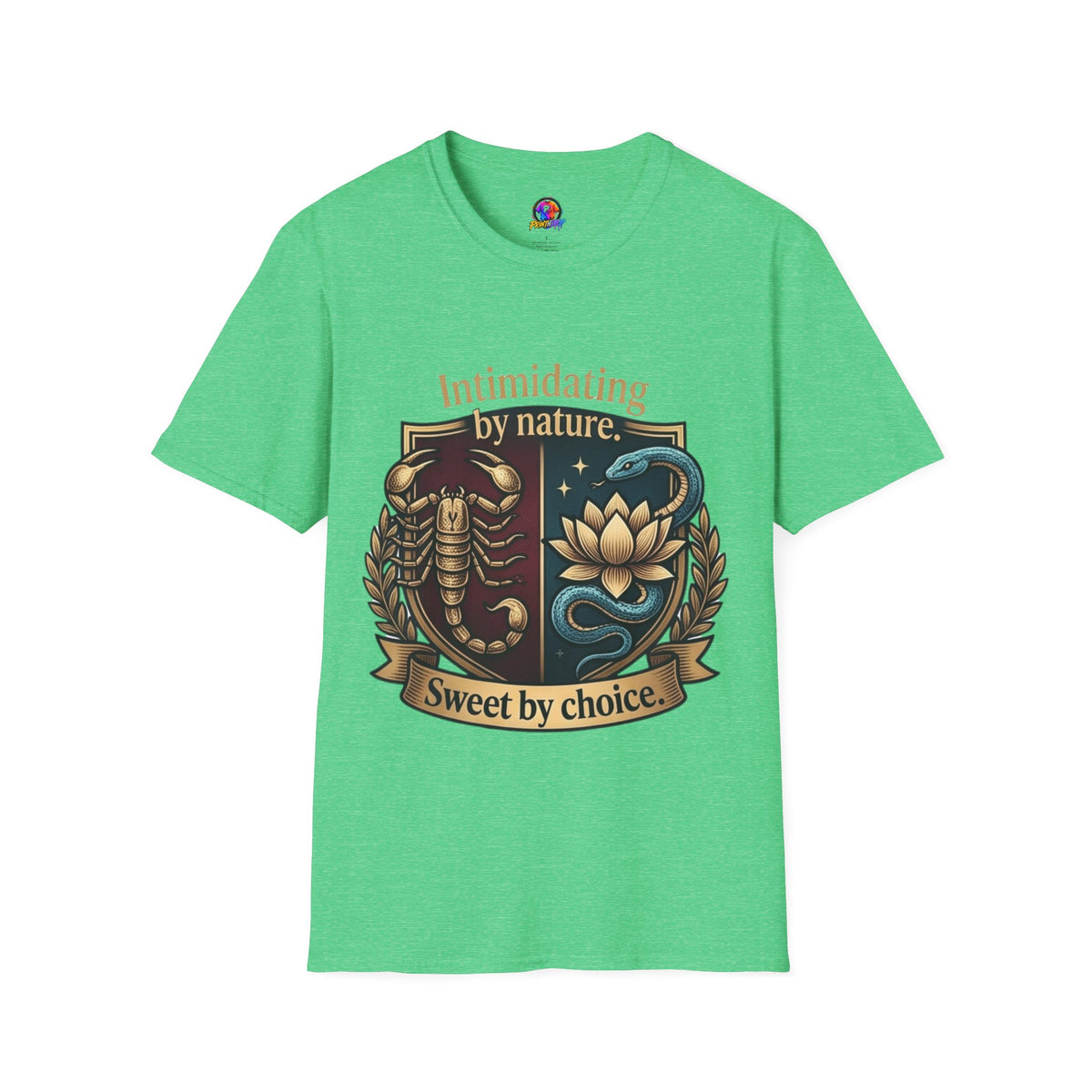 Intimidating by Nature T-Shirt — Scorpion & Snake Badge Design