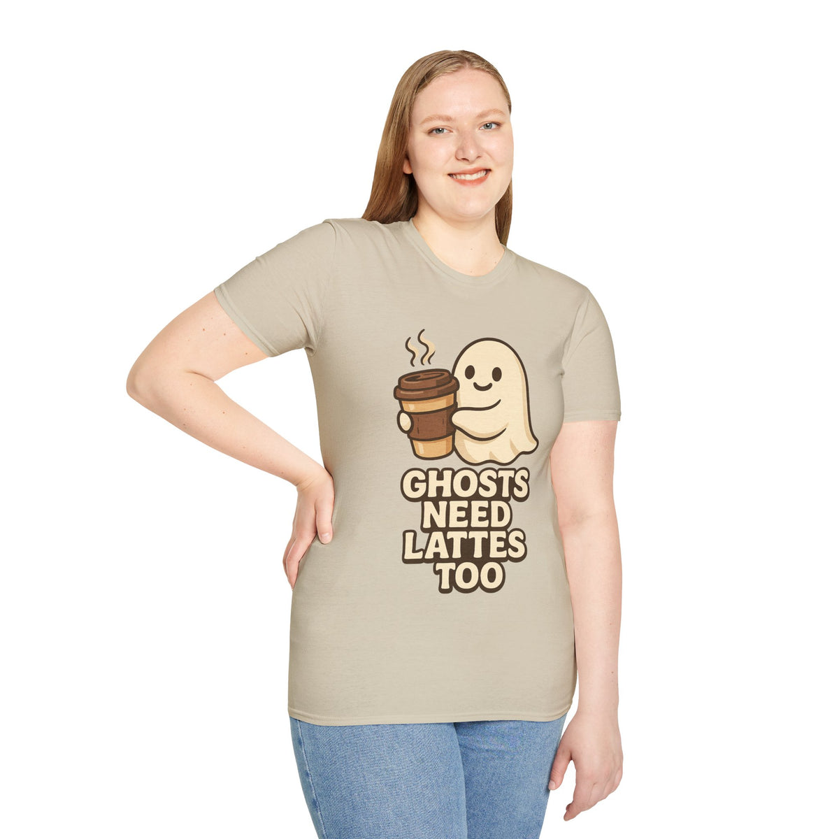 Ghosts Need Lattes Too T-Shirt - Trending Now - August 2026