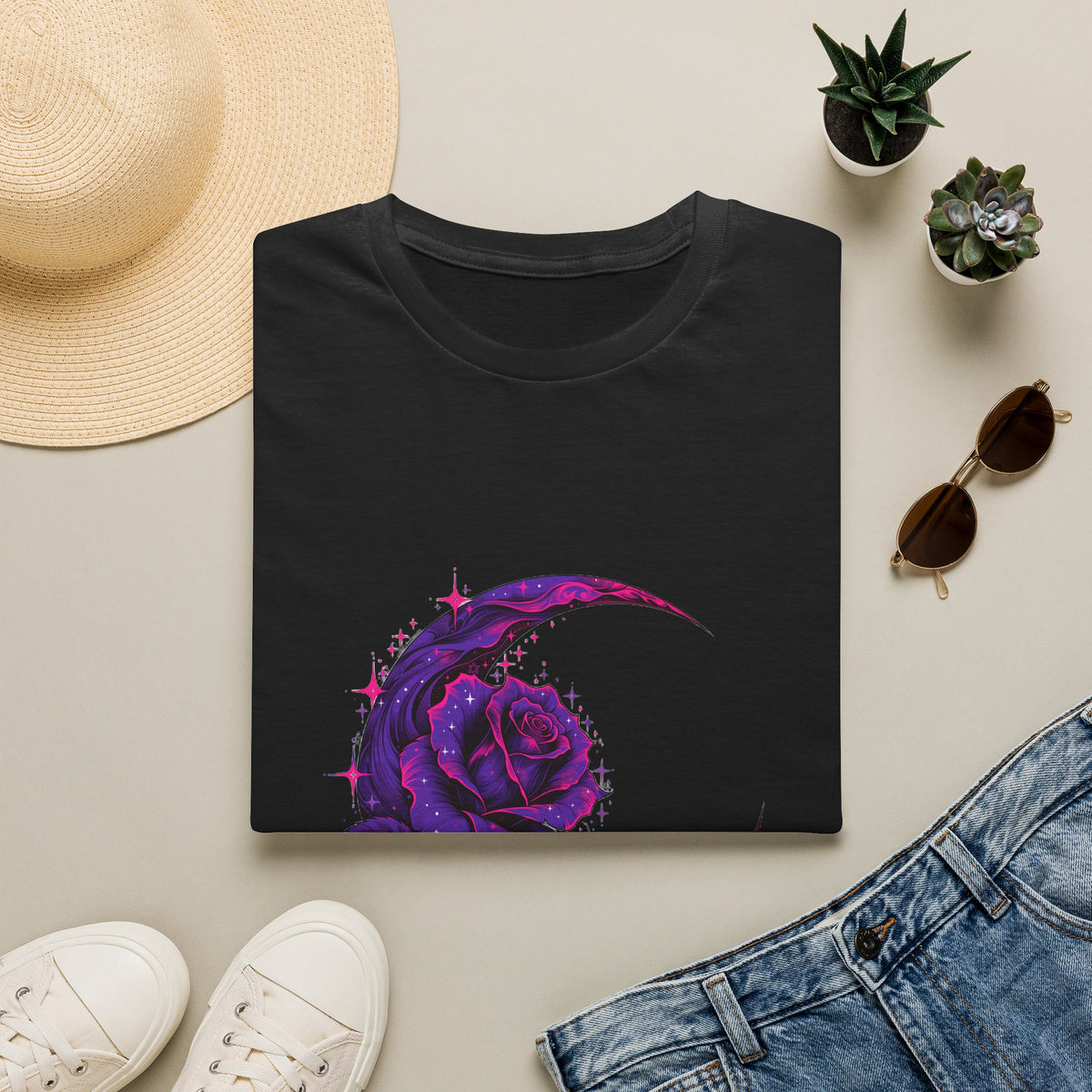 Dream Girl Wallahi Crescent Moon T-Shirt - Floral Celestial Graphic Tee - Trending Now - September 2026