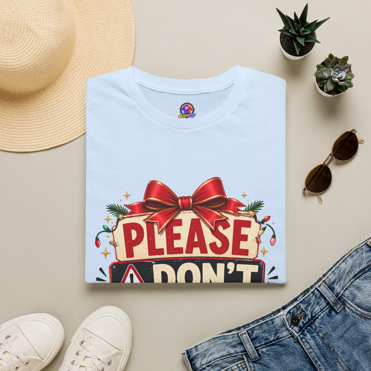 T-Shirt — "Please Don't Ask About My Life Plan" Funny Christmas Graphic Tee