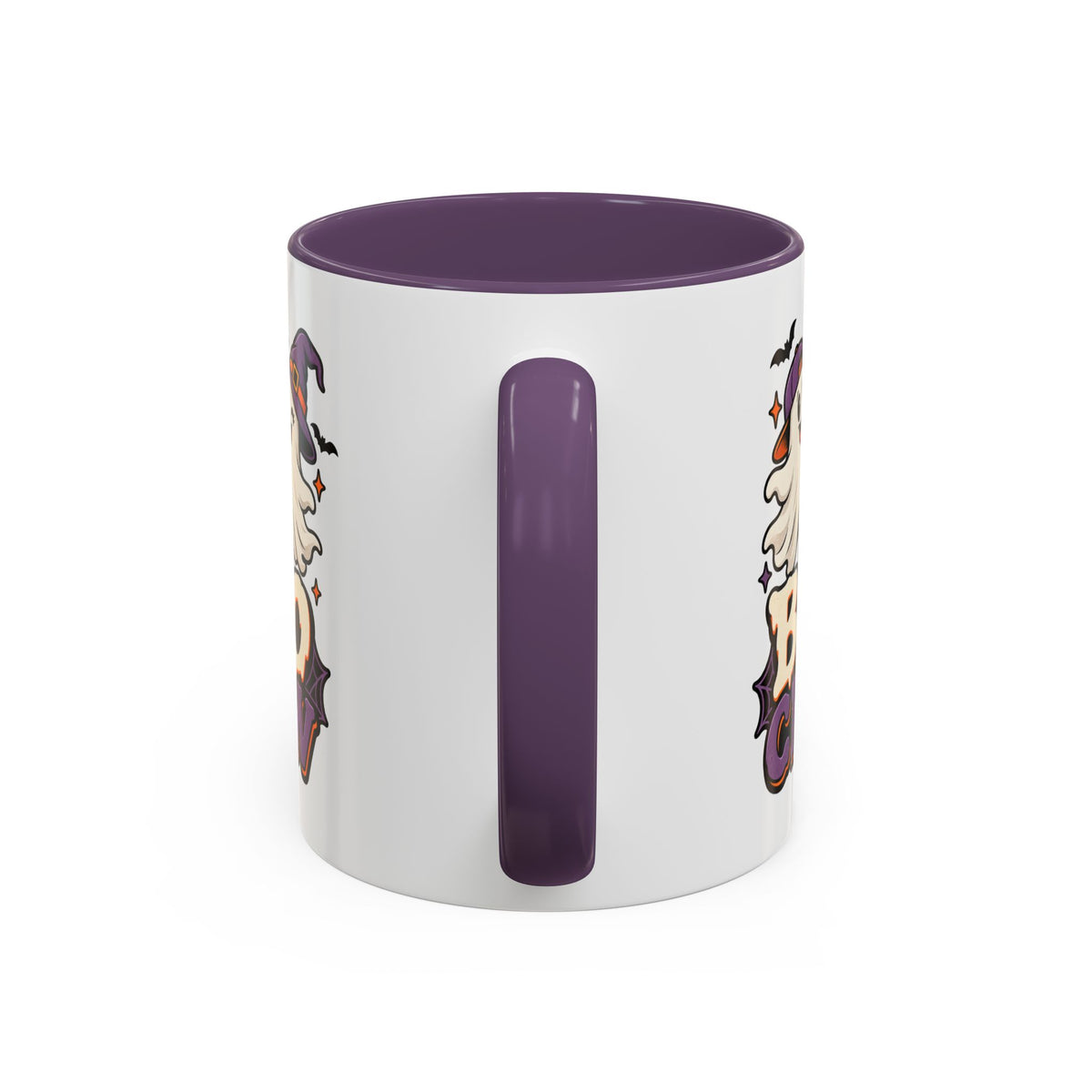 Boo Crew Halloween Accent Coffee Mug — Cute Ghosts & Jack-O'-Lantern Design (11/15 oz)