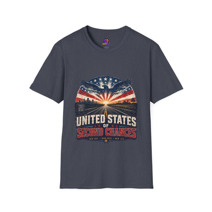Patriotic Eagle T-Shirt — United States Skyline Vintage Flag Design